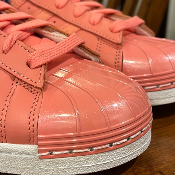 Adidas Superstar Metal Toe W Shoes Sneakers new Rose BY9750 Women’s Size 8 - Picture 5 of 16